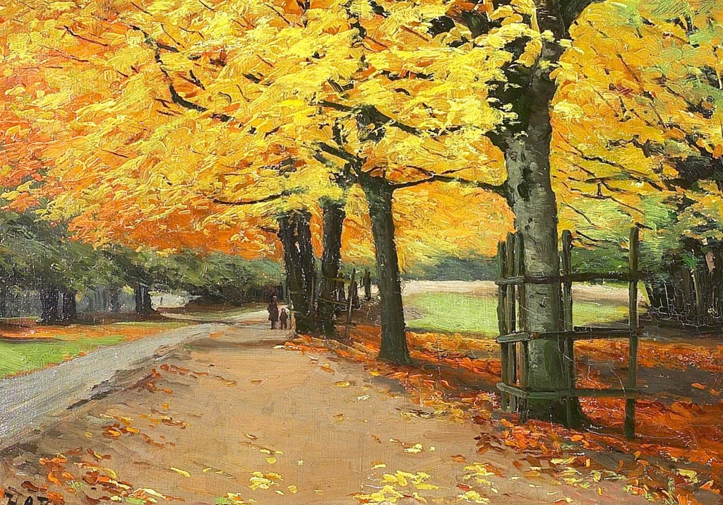 Giornata autunnale in un parco